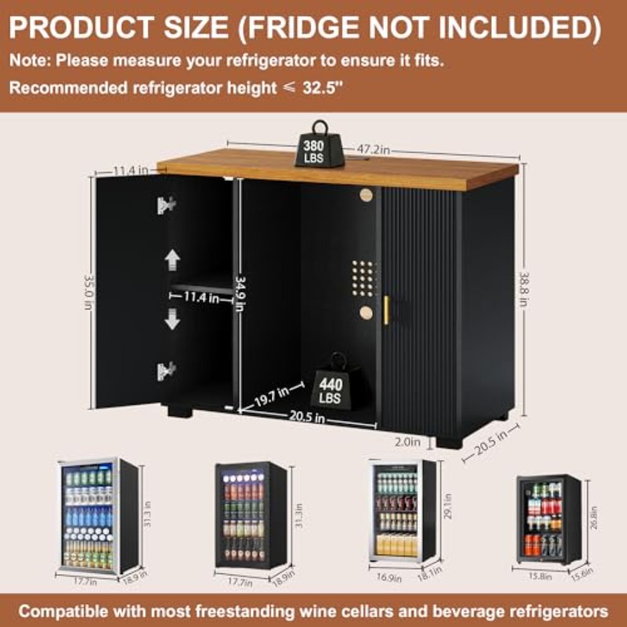 Mueble Bar para Café con 47 Co - Home Bar And Fridge reseña y precio