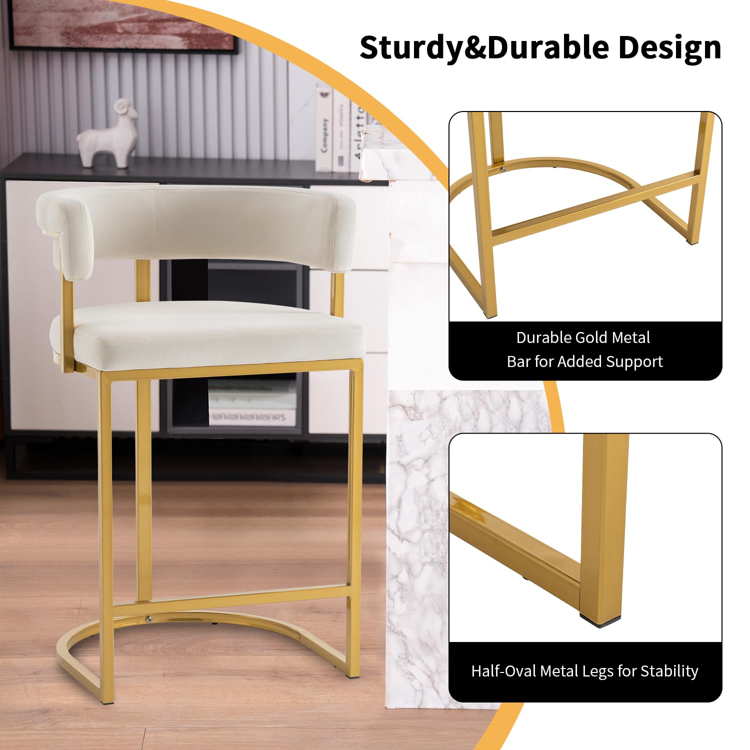 Taburetes de Bar de Terciopelo - Home Bar Stools reseña y precio