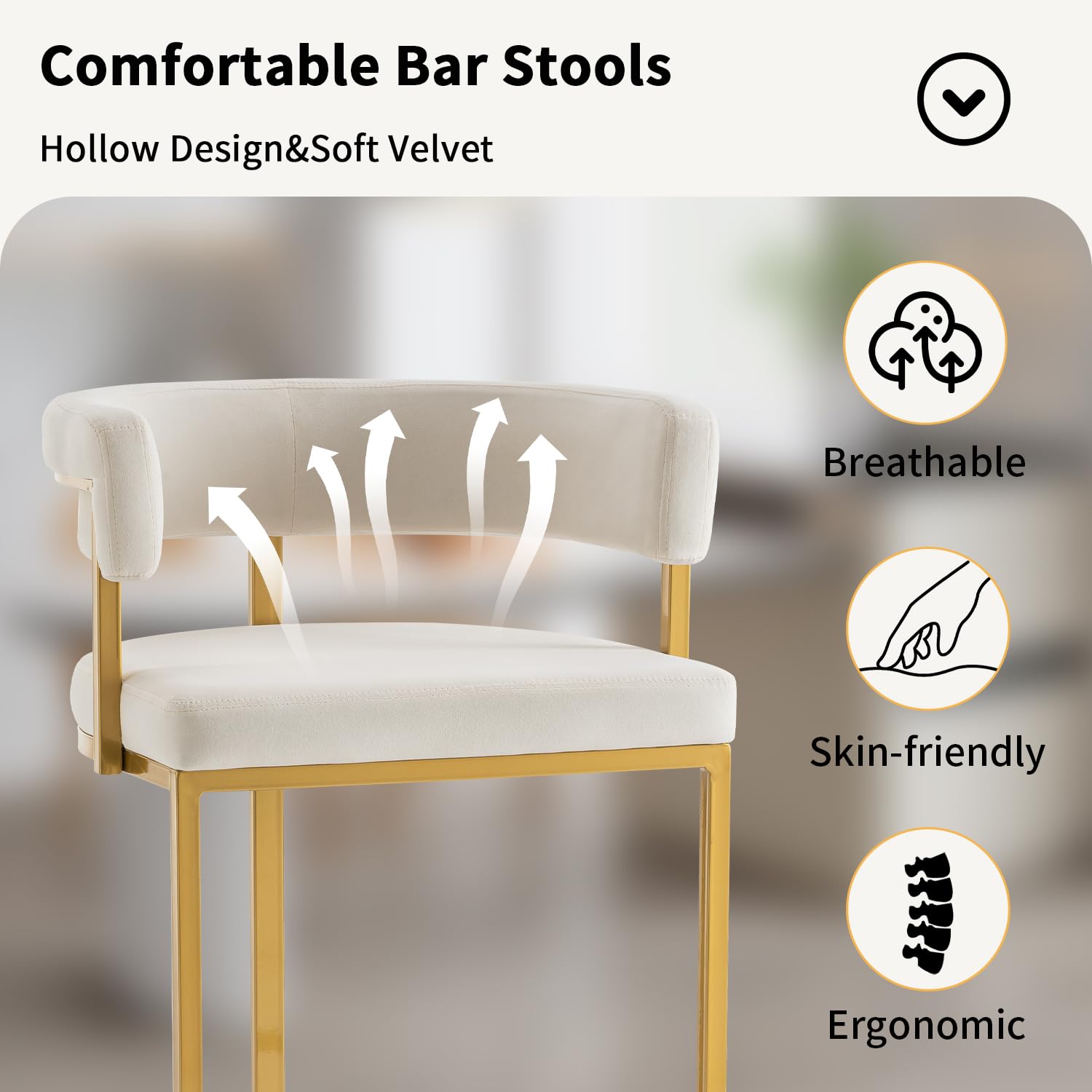 Taburetes de Bar de Terciopelo - Home Bar Stools reseña y precio