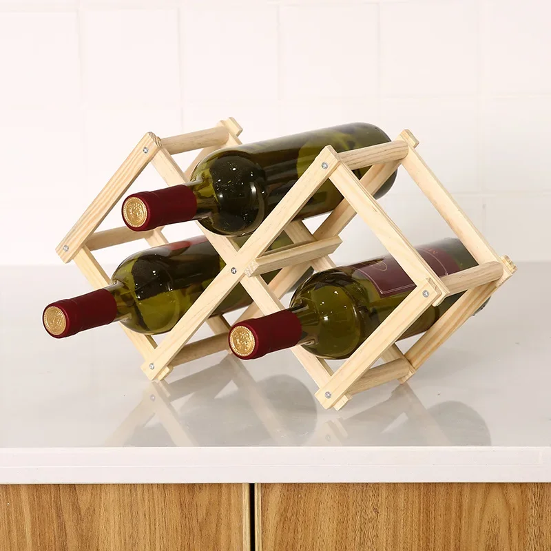 Estantes de vino de madera ple - Home Bar Setup reseña y precio